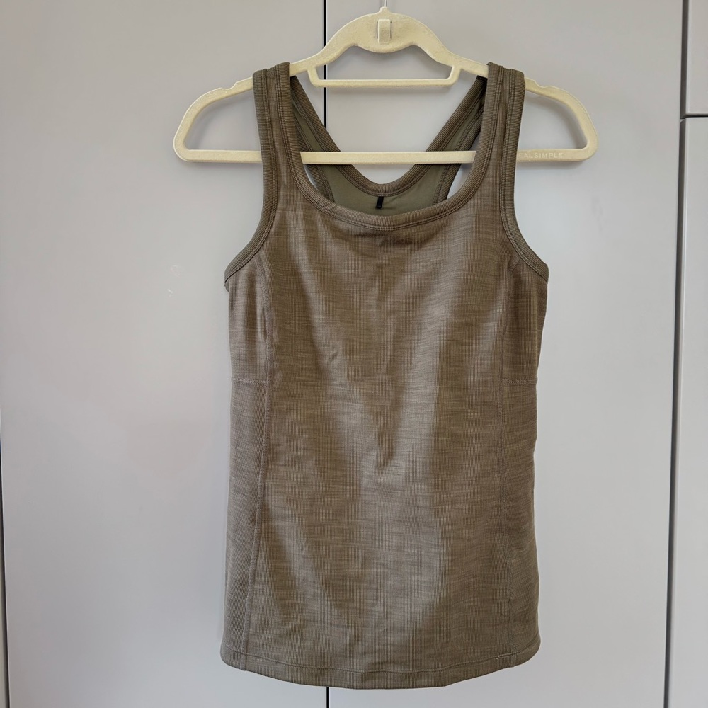 Prana Olive Green Women's Racerback Tank Top